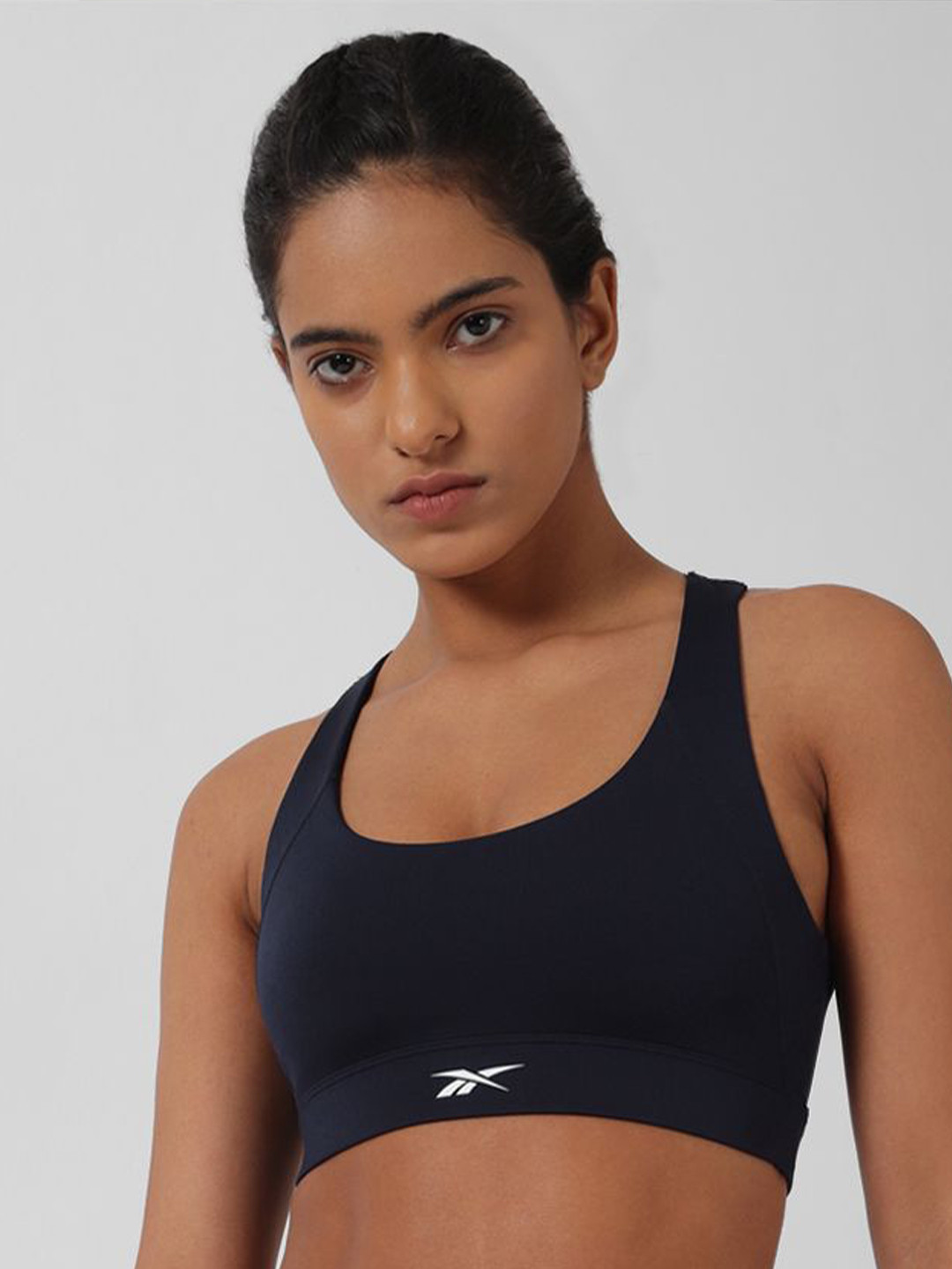 Reebok Brand Logo Printed Lightly Padded Sports Bra