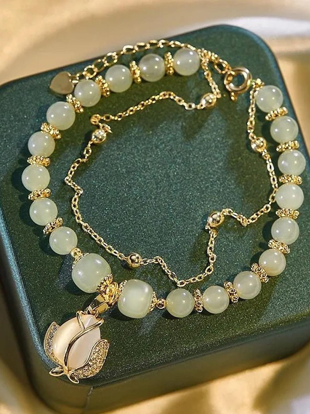 PIXFLIK Women Crystals Charm Bracelet