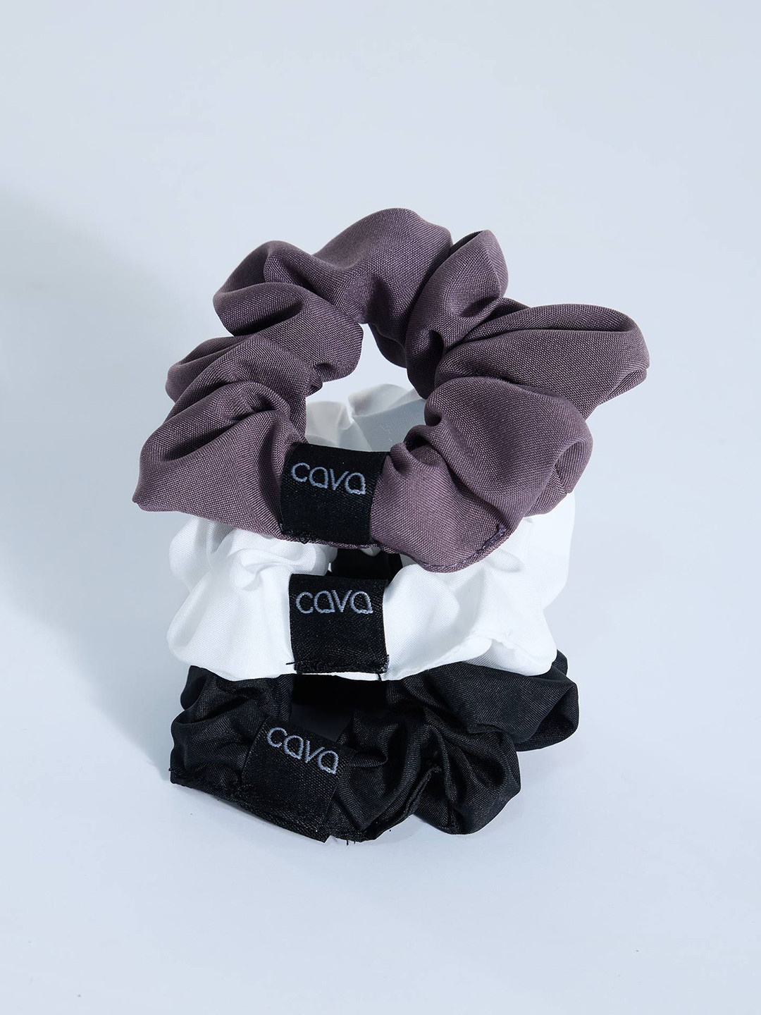 CAVA Women Set of 3 Everyday Scrunchie Ponytail Holders