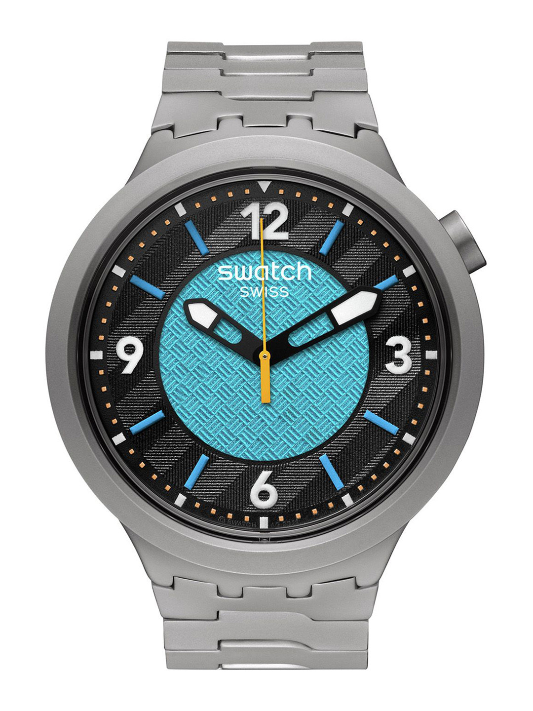 Swatch Unisex Dial & Stainless Steel Bracelet Style Straps Watch SB07S116G