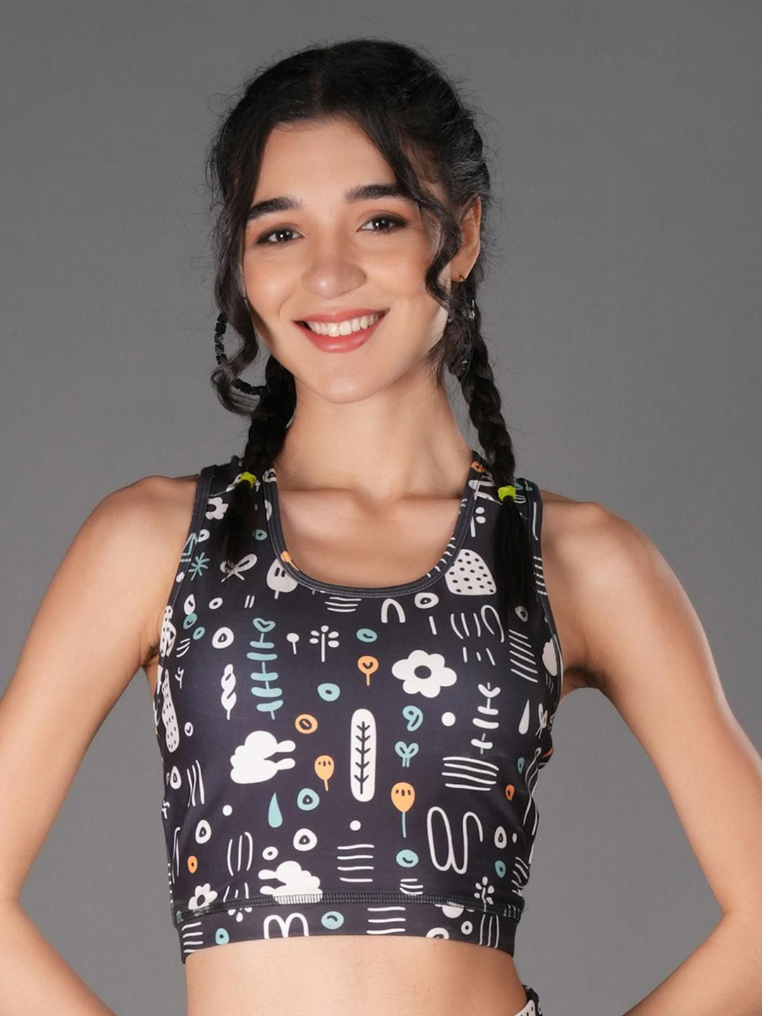 The Dance Bible Women Graphic Printed Padded Sports Cropped Top