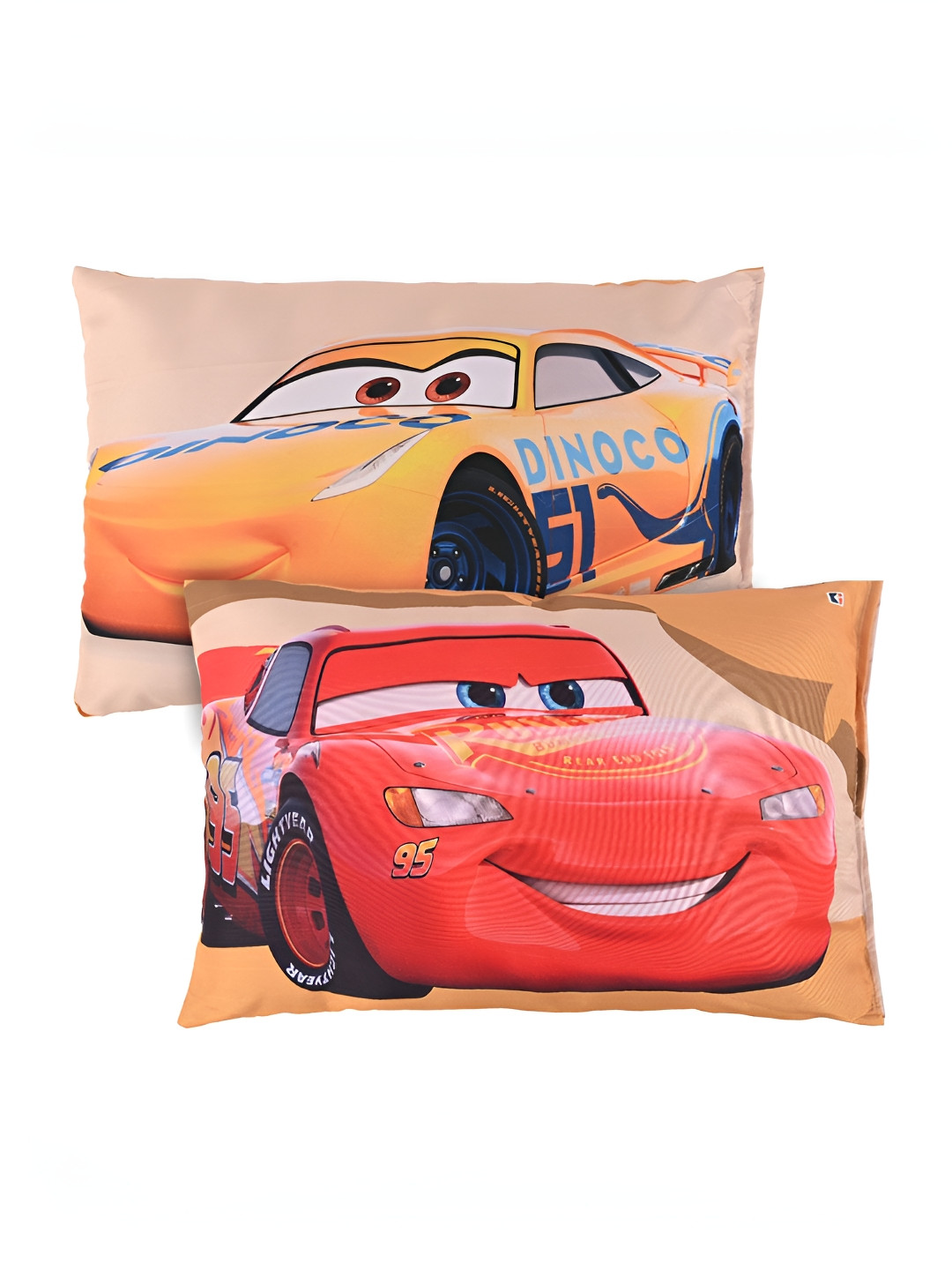 Kuber Industries 2-Pcs Yellow Printed Baby Pillows