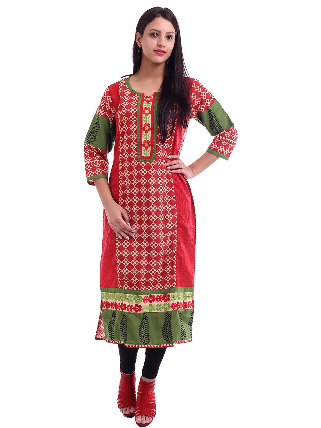 Inara Robes Women Red Kurtas