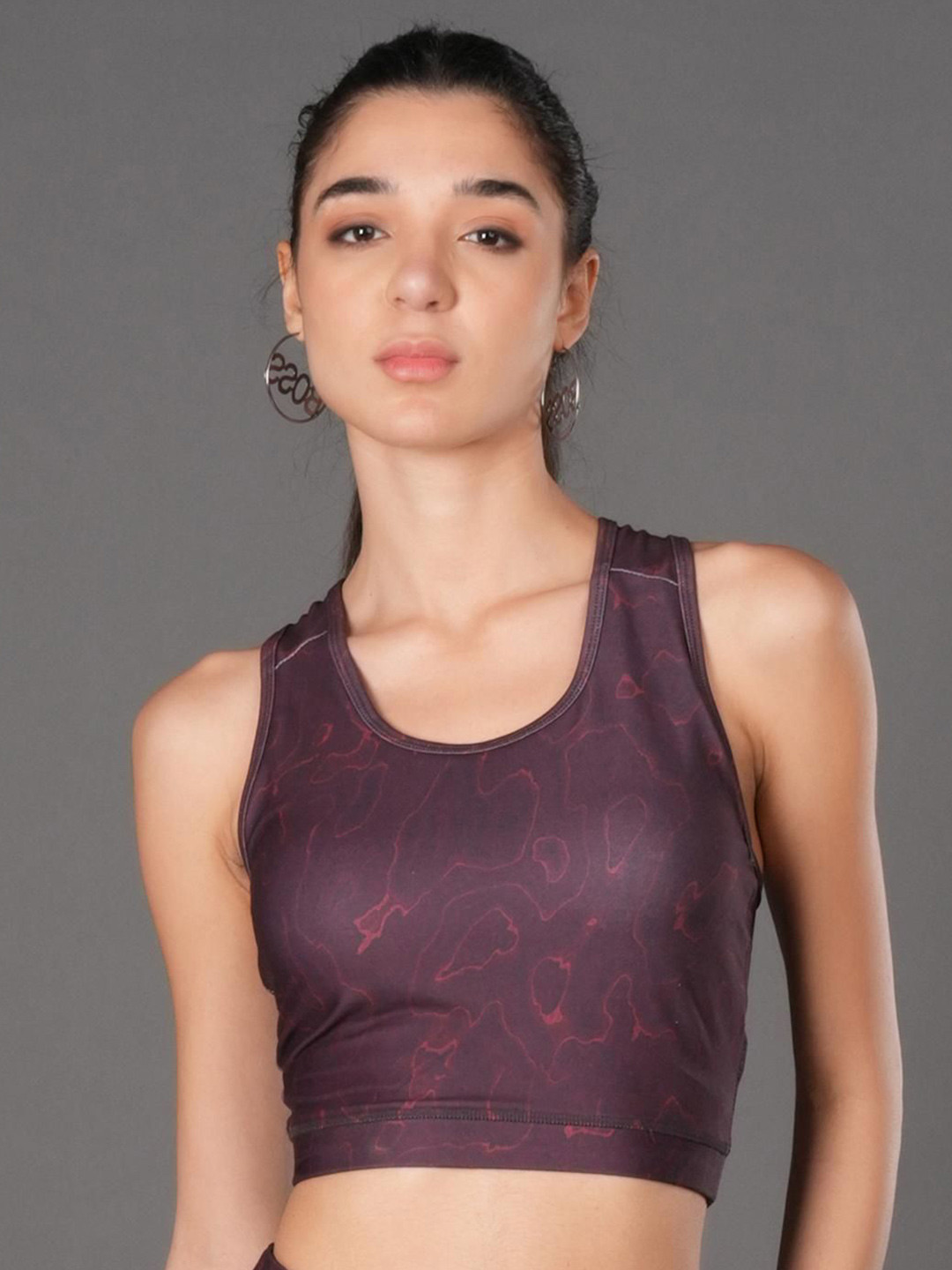 The Dance Bible Printed Padded Sports Cropped Top