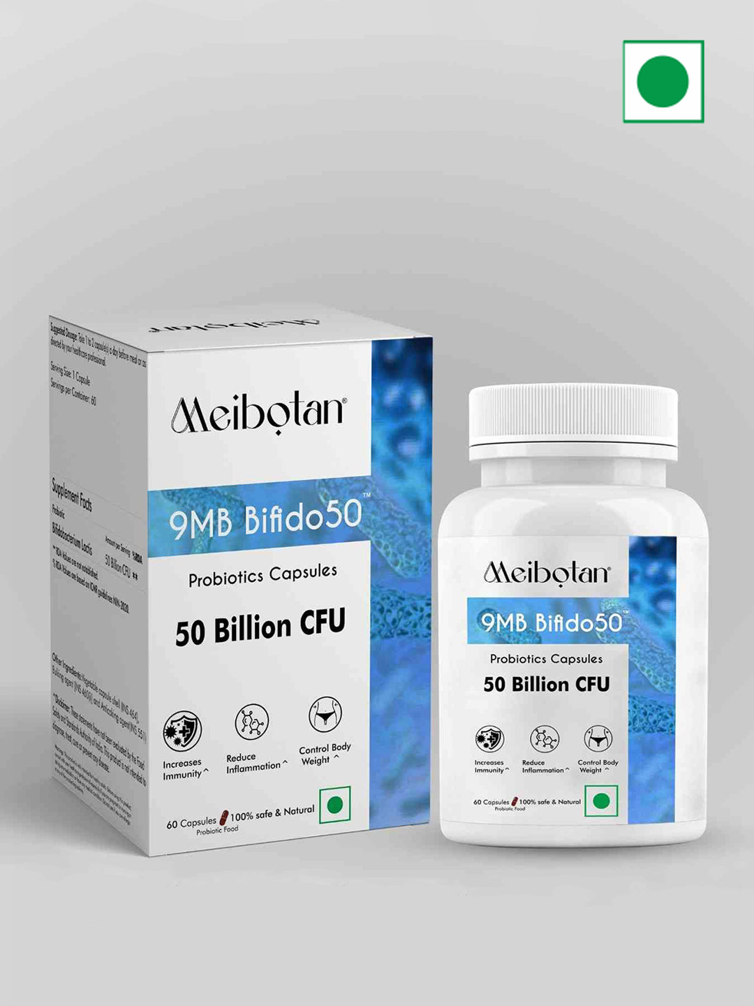 Meibotan 9MB Bifido50 Billion CFU Probiotics Capsules - 60 Capsules