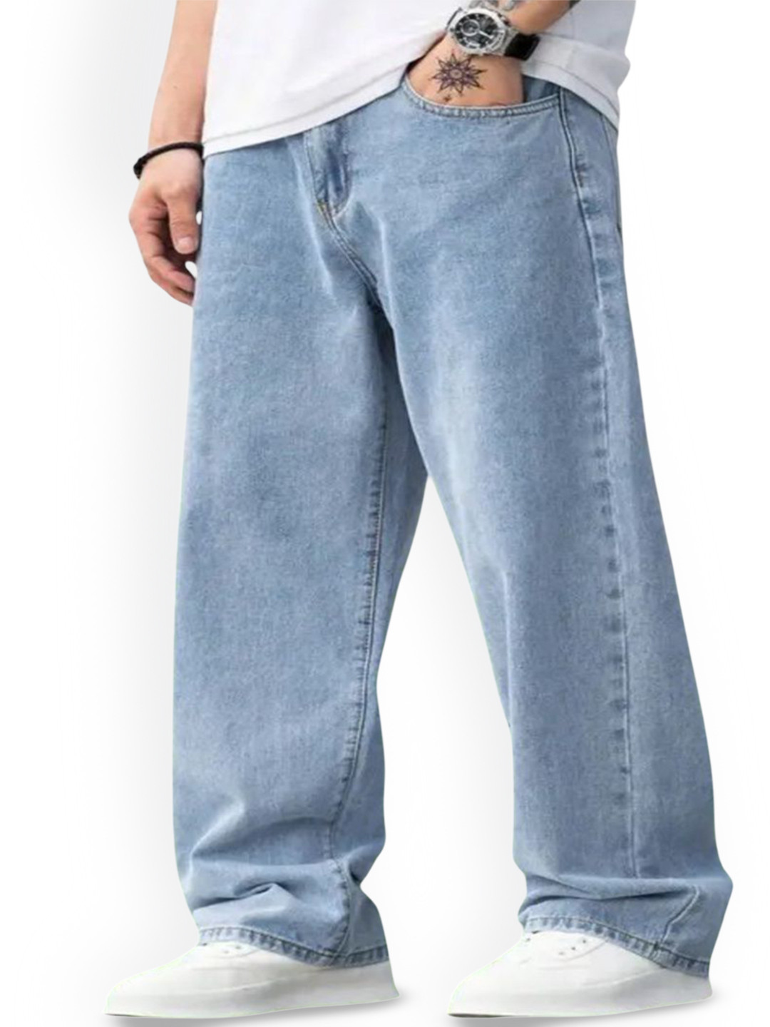 Playfeel Men Jean Regular Fit Mid-Rise Jeans
