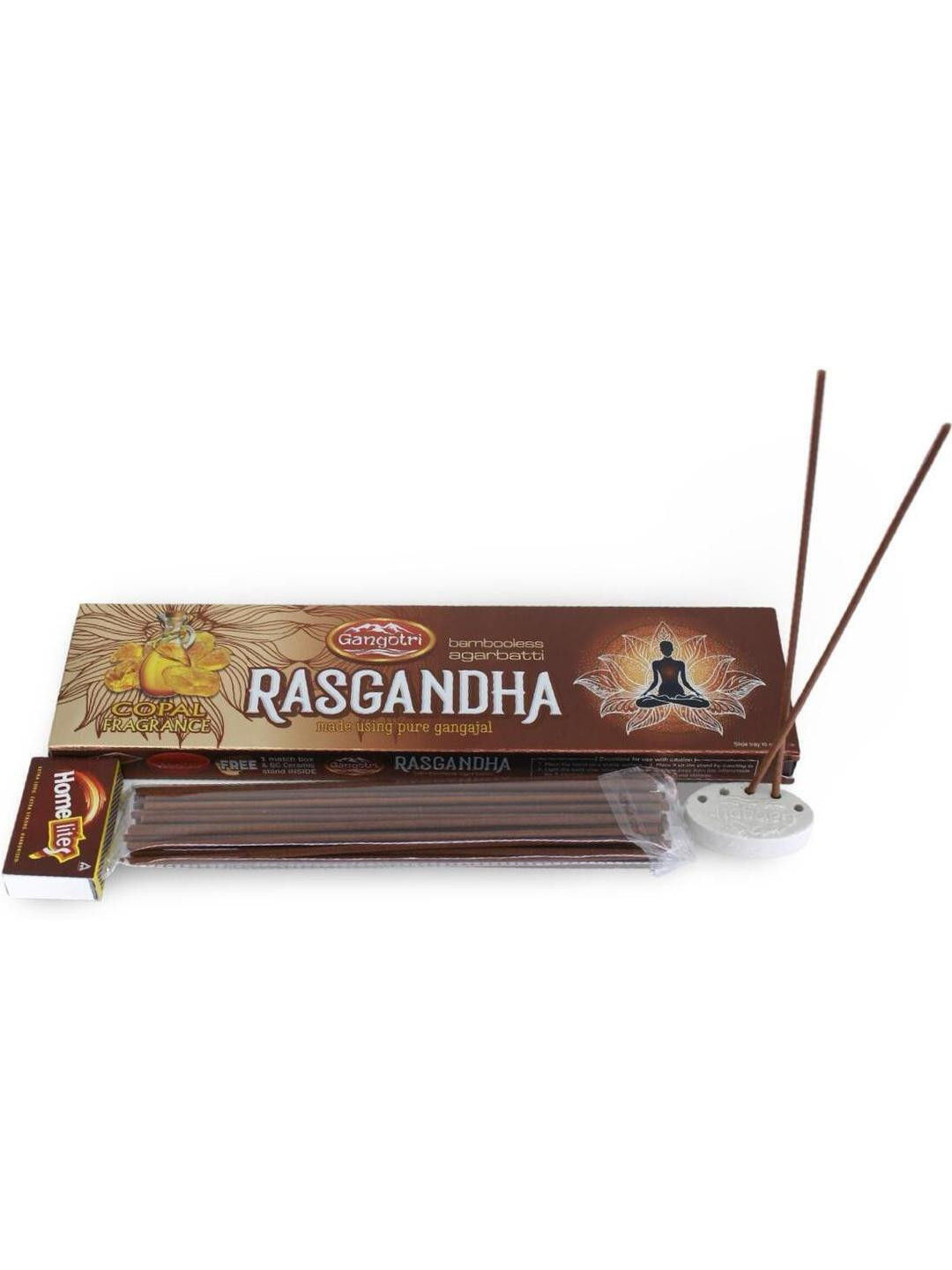 Gangotri Pack of 2 Rasgandha Agarbatti Bambooless Incense Sticks