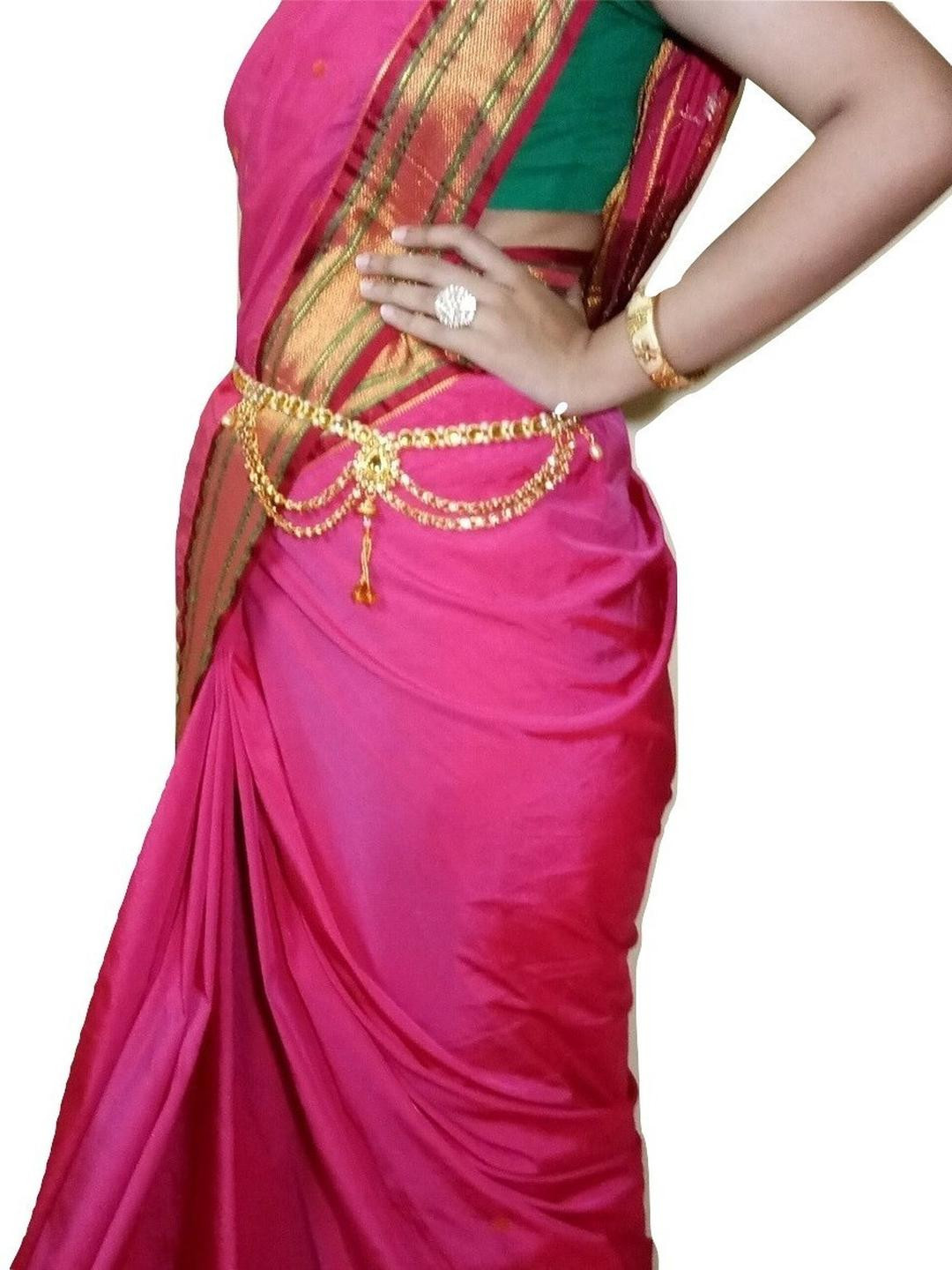 WomenSky Women Gold Saree Accessories