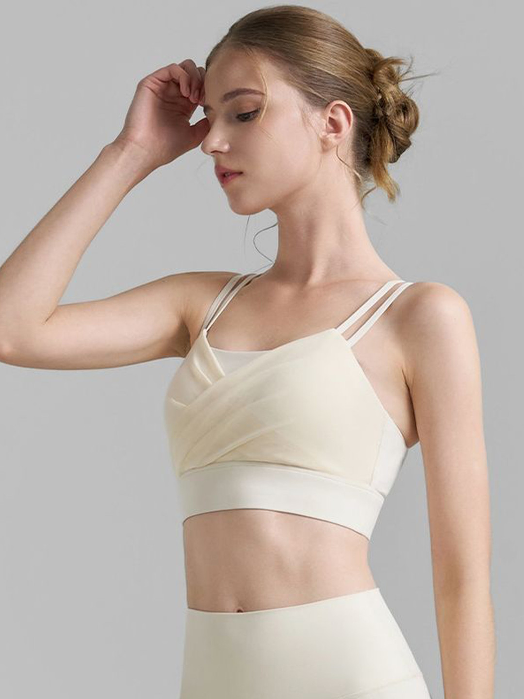 LULU & SKY Women Strappy Activewear Bralette Crop Top