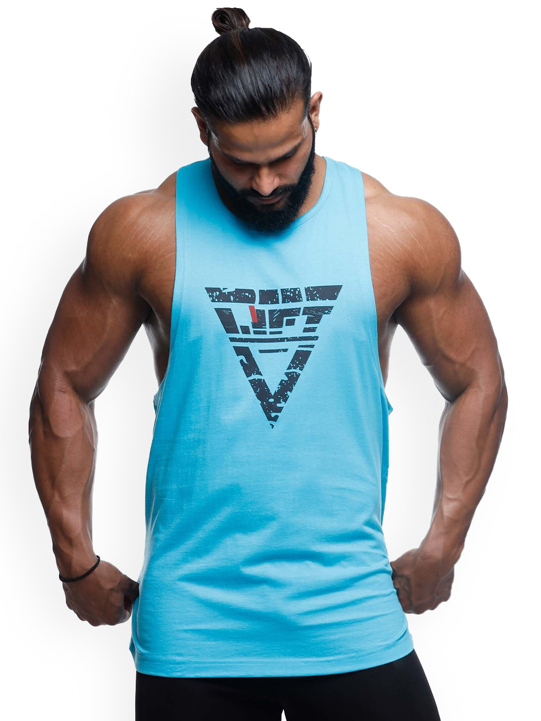 JUARI BE A GENTLEMAN Printed Cotton Gym Vest VESGSMEUVPHVCP2Q