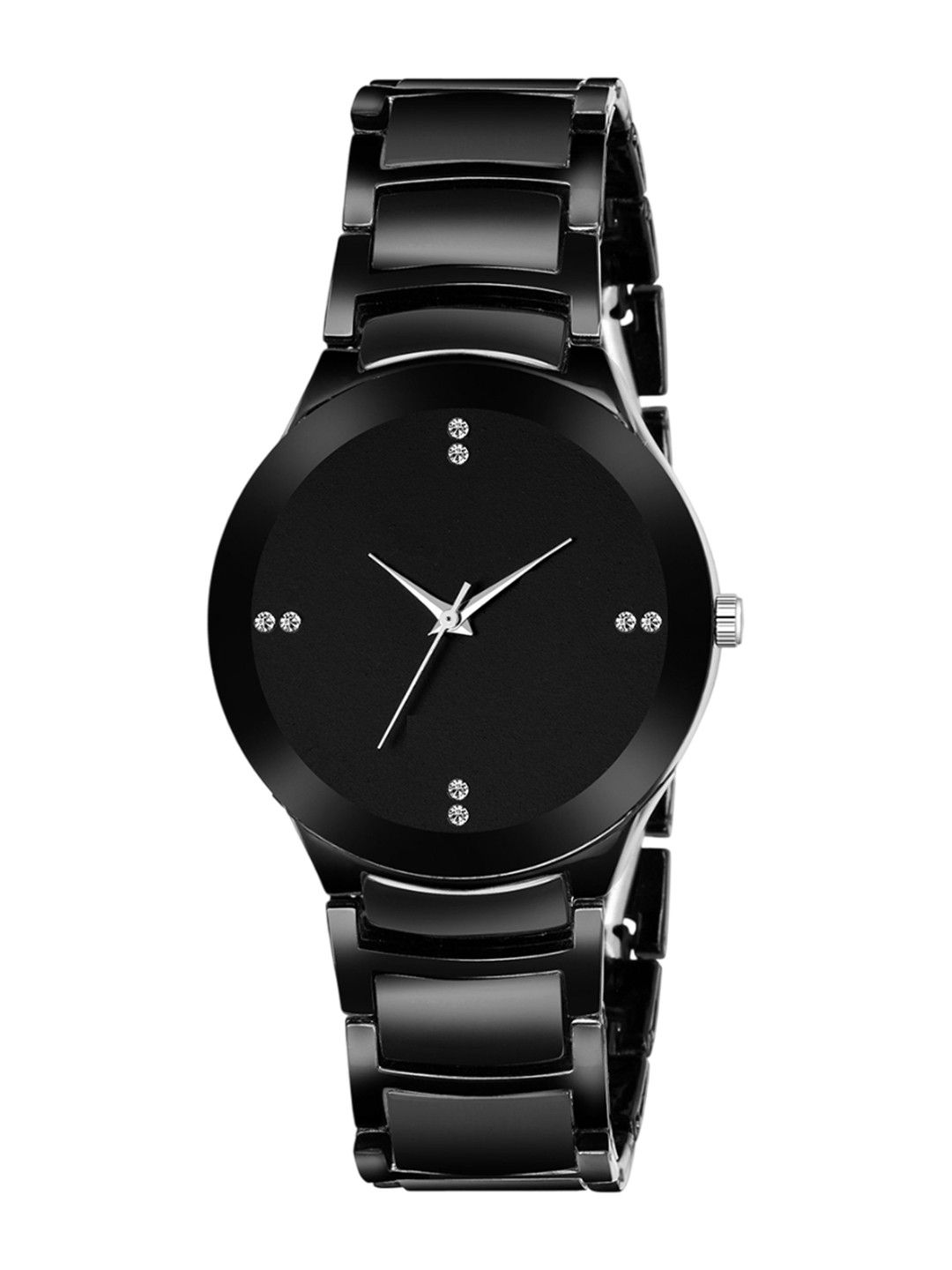 CSAMON Unisex Dial & Stainless Steel Bracelet Style Straps Analogue Watch IIKBlackMen_C
