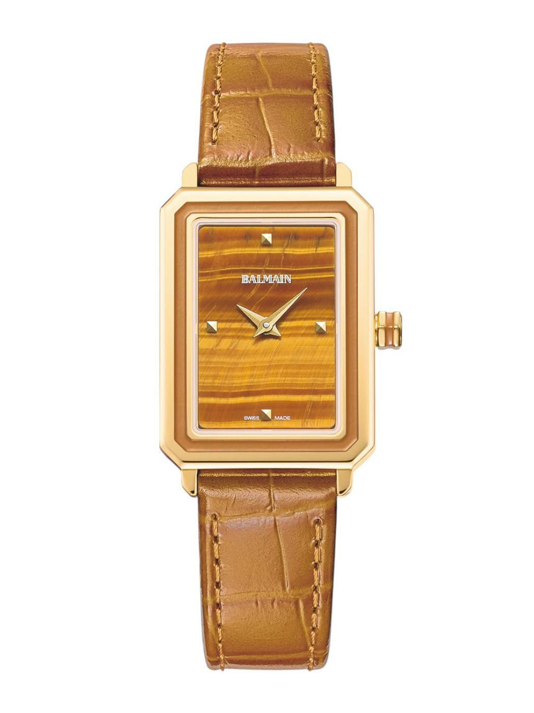 Balmain Natural Stones Women Printed Dial & Leather Straps Analogue Watch B43905256