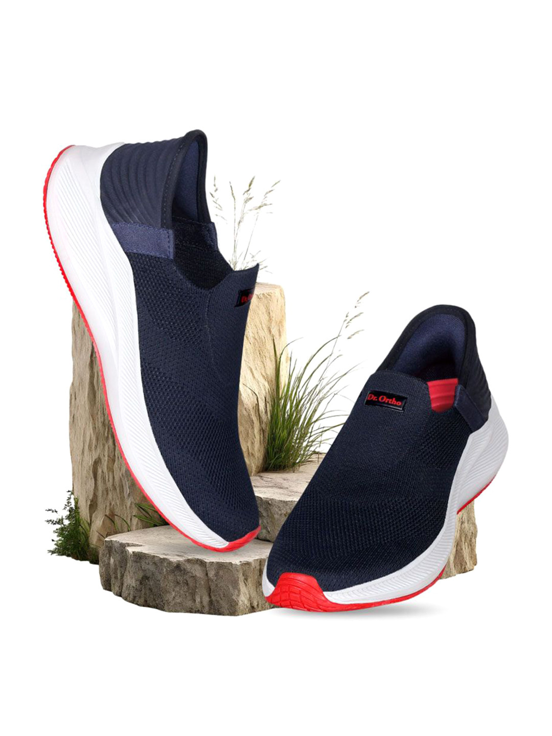 DR.ORTHO Men Textured Round Toe Slip On Sneakers