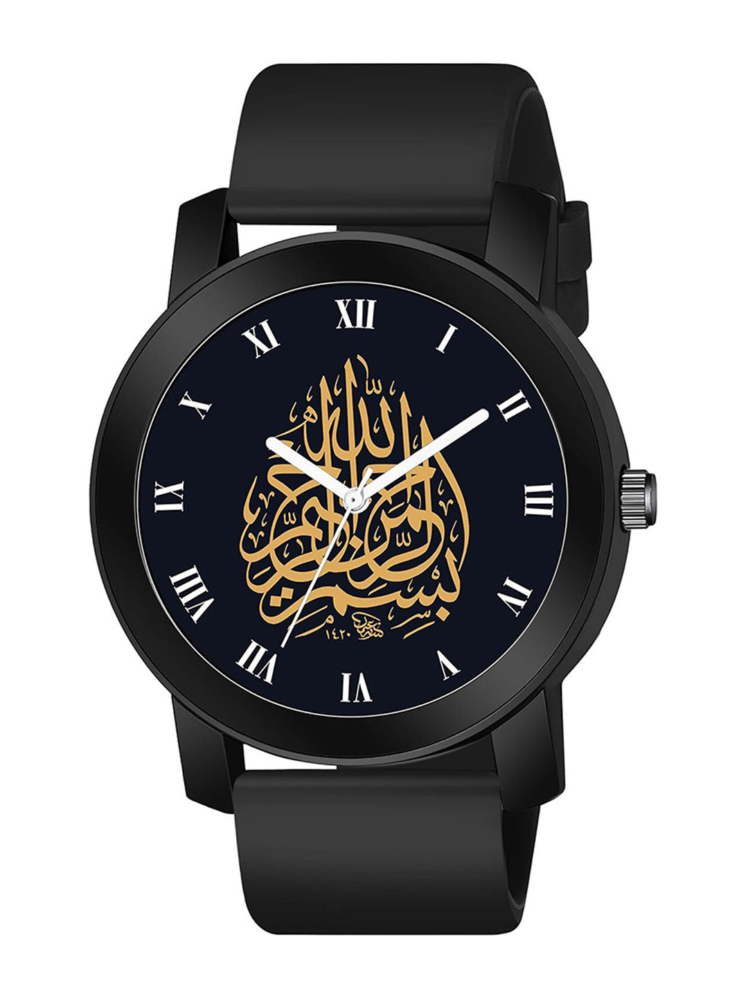 CSAMON Men Printed Analogue Watch PandoBLK Islamic ROM02 804 BLK