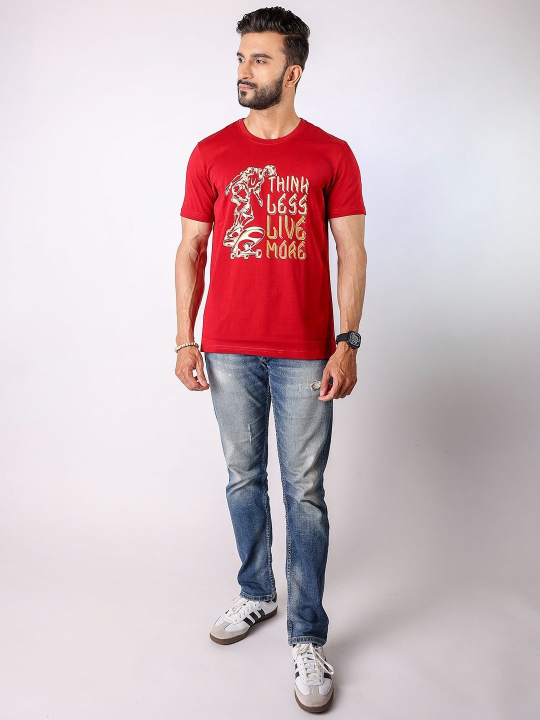 Loopers Men Printed Pockets T-shirt