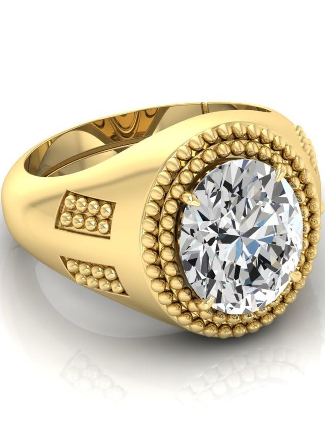 Todani Jems White Crystal Zircon Stone Adjustable Ring 3.25 to11.25 Ratti for Men and Women (11.25)