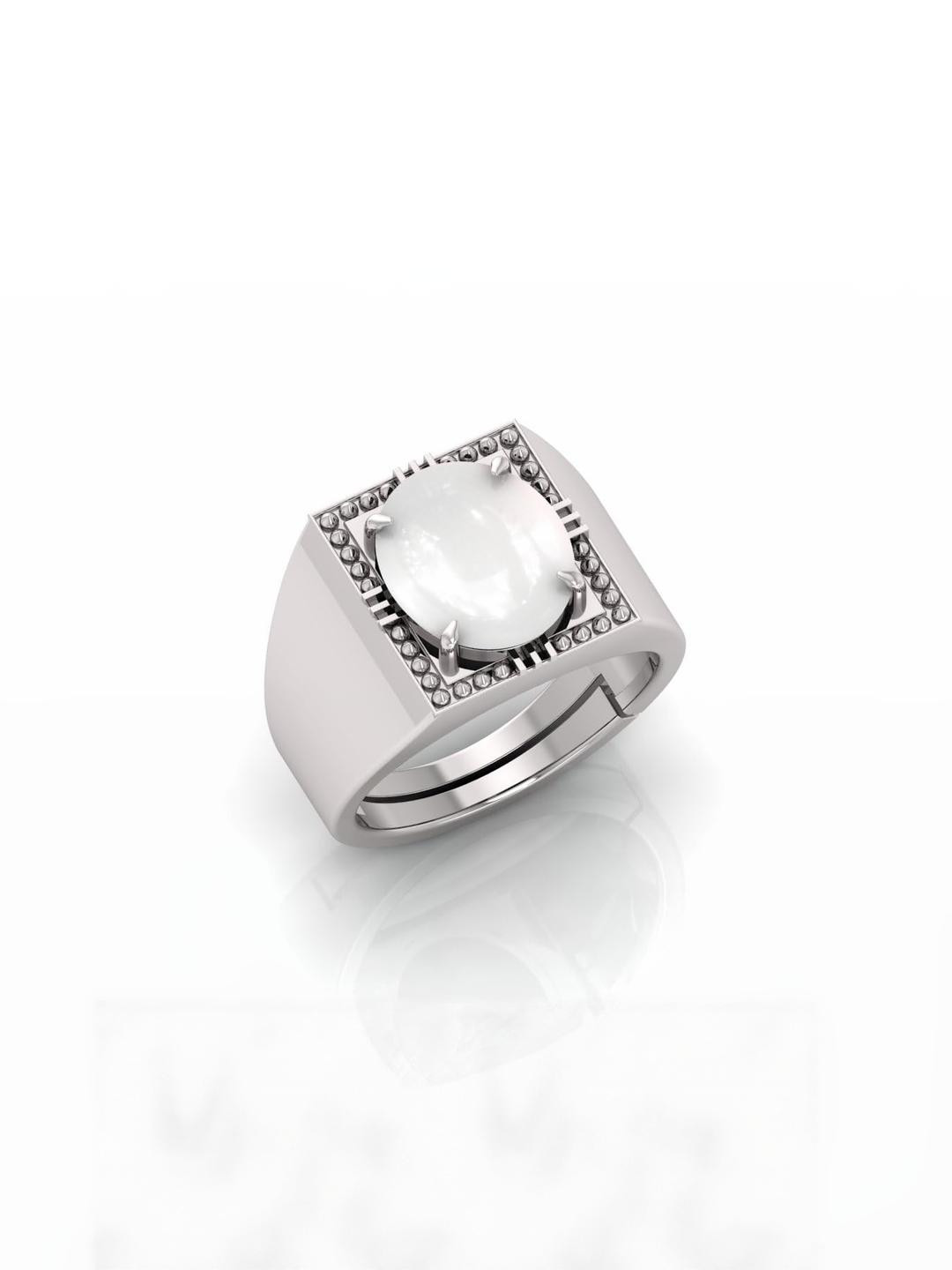 10.25 Ratti Moonstone Stone Certified Gemstone Silver Plated |With Lab Certificate