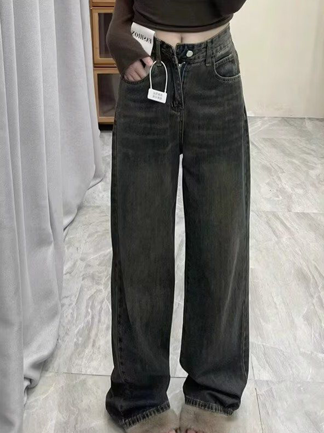 StyleCast Women Regular Fit High-Rise Dark Jeans