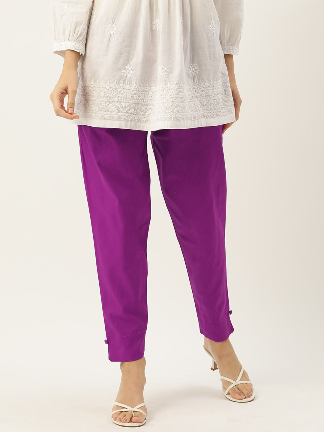 Ms.Lingies Women Plus Size Jhodpuri Solid Relaxed Fit Mid-Rise Trousers