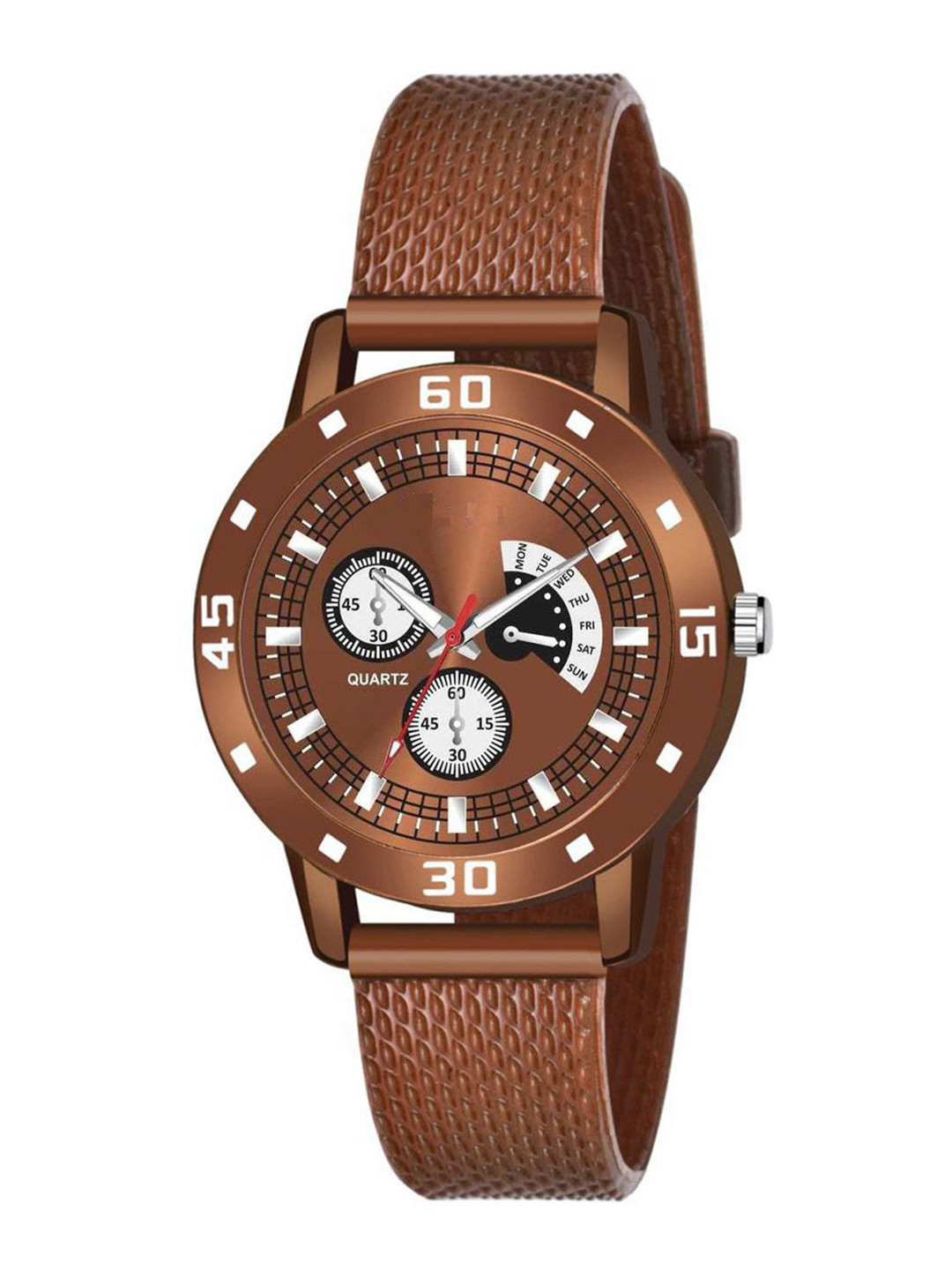 CSAMON Women Embellished Dial & Bracelet Style Straps Analogue Watch Aeviyo Brown D Women S