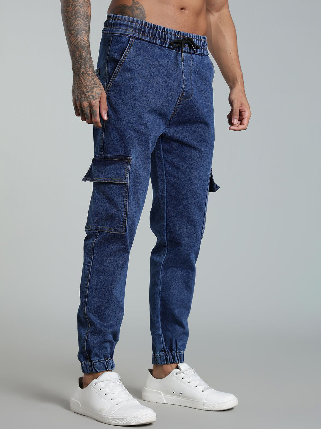 FOUL CHILD Men Jogger High-Rise Light Fade Stretchable Jeans