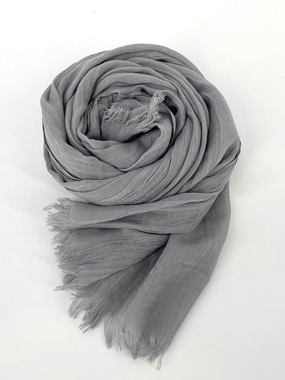 QUECY Self Design Scarve With Tasselled Border