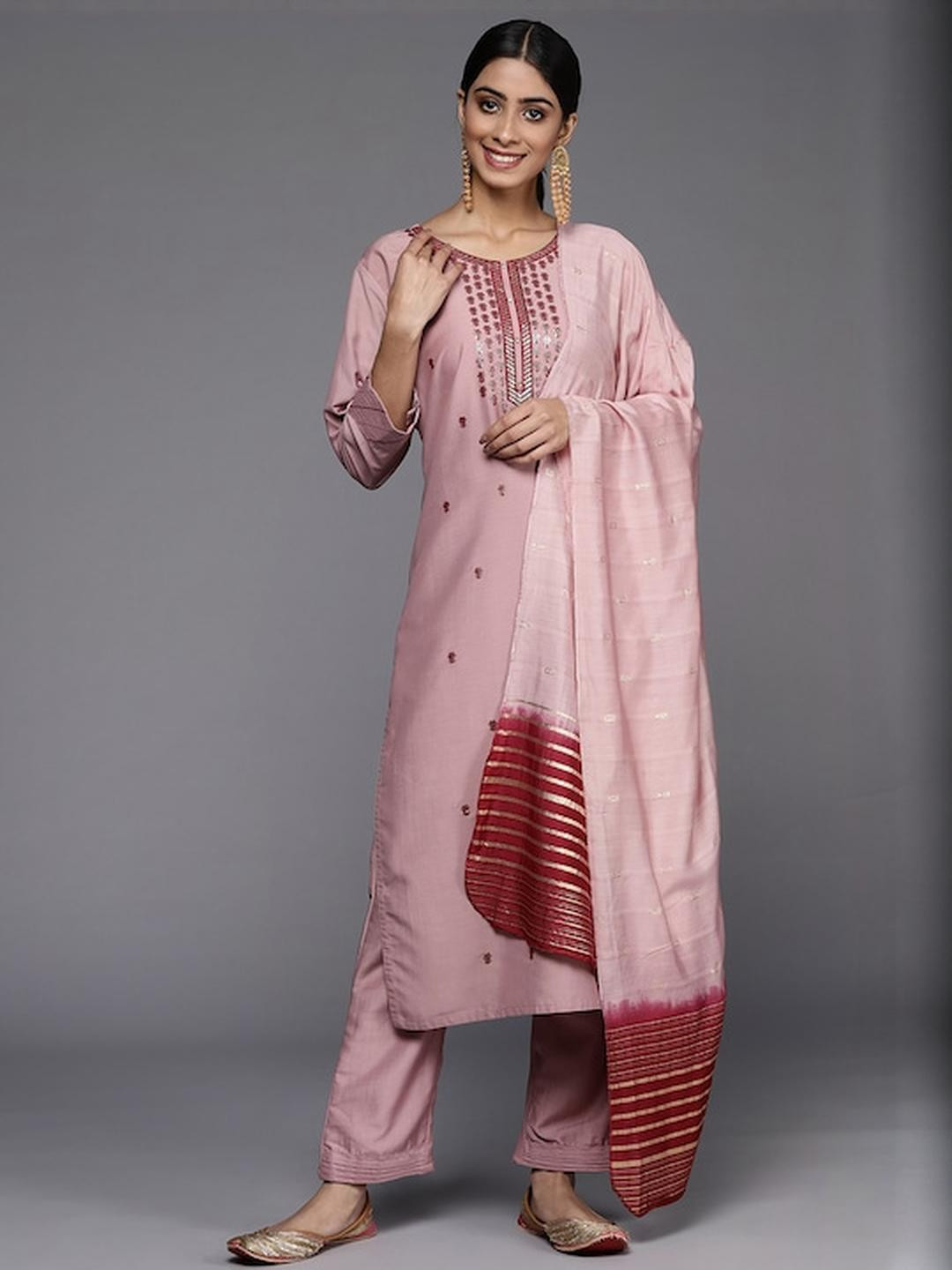 KSUT Mauve Silk Blend Kurta Sets