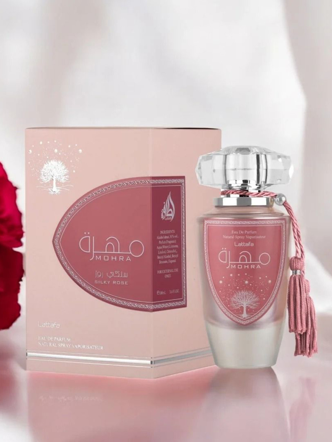 Lattafa Women Mohra Silky Rose Long Lasting Eau De Parfum - 100 ml