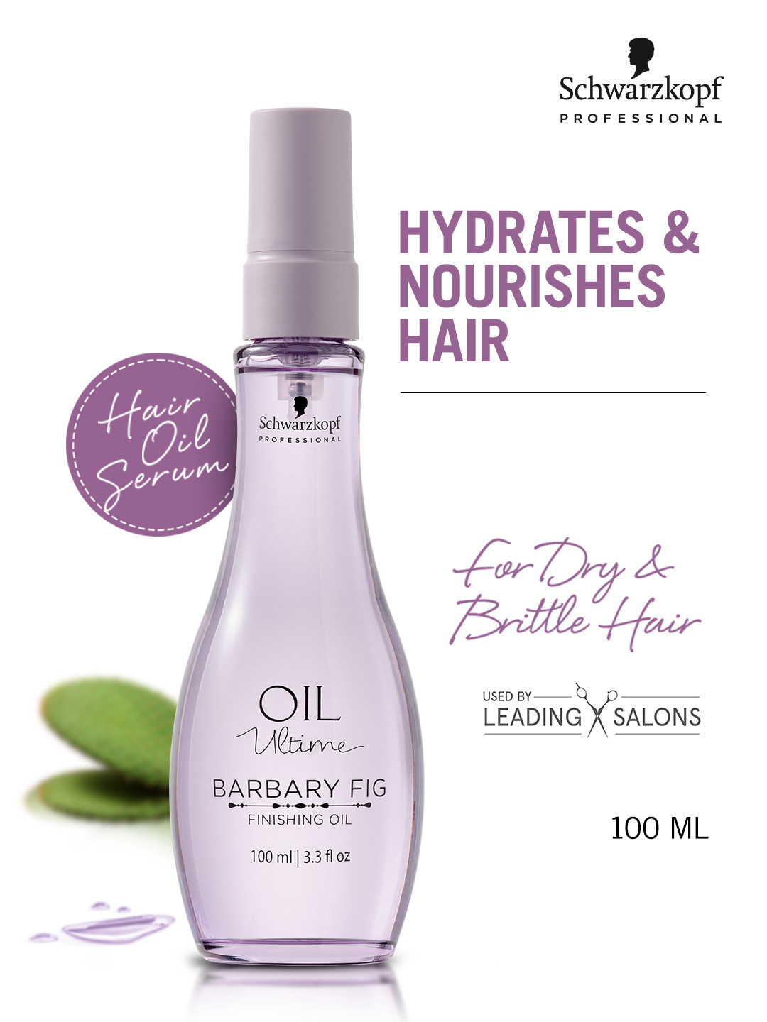 Schwarzkopf PROFESSIONAL Oil Ultime Barbary Fig Finishing Oil for Dry & Brittle Hair-100ml