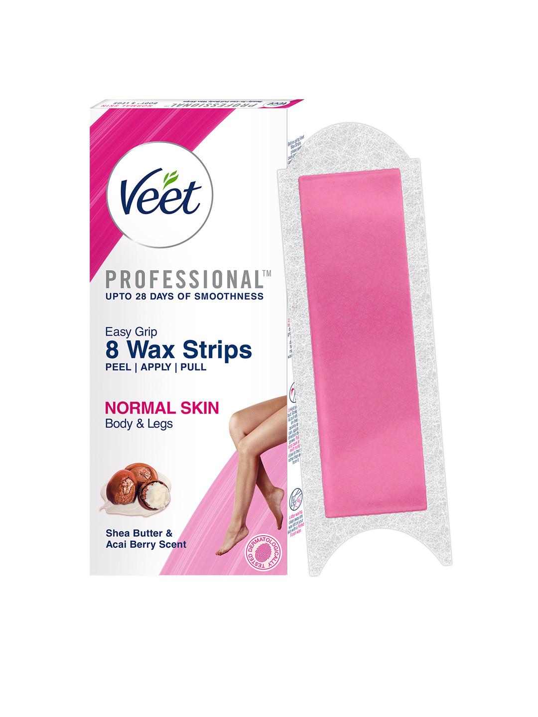 Veet Professional Waxing Strips for Normal Skin - 8 Strips