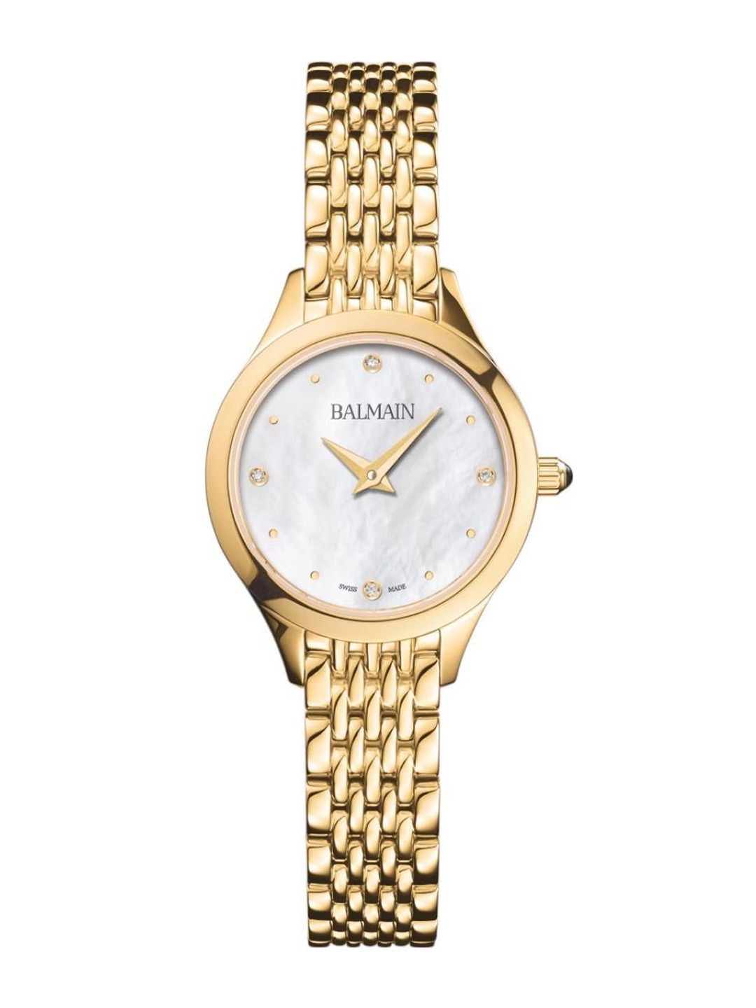 Balmain Women Embellished Dial & Stainless Steel Bracelet Style Straps Analogue Watch B49303385