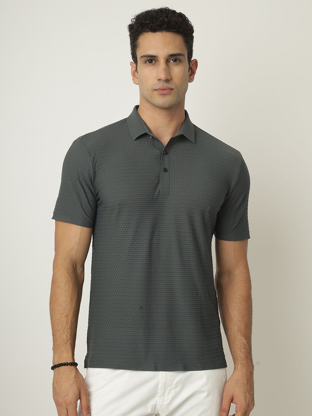 BLUENCE Men Polo Collar Pockets T-shirt