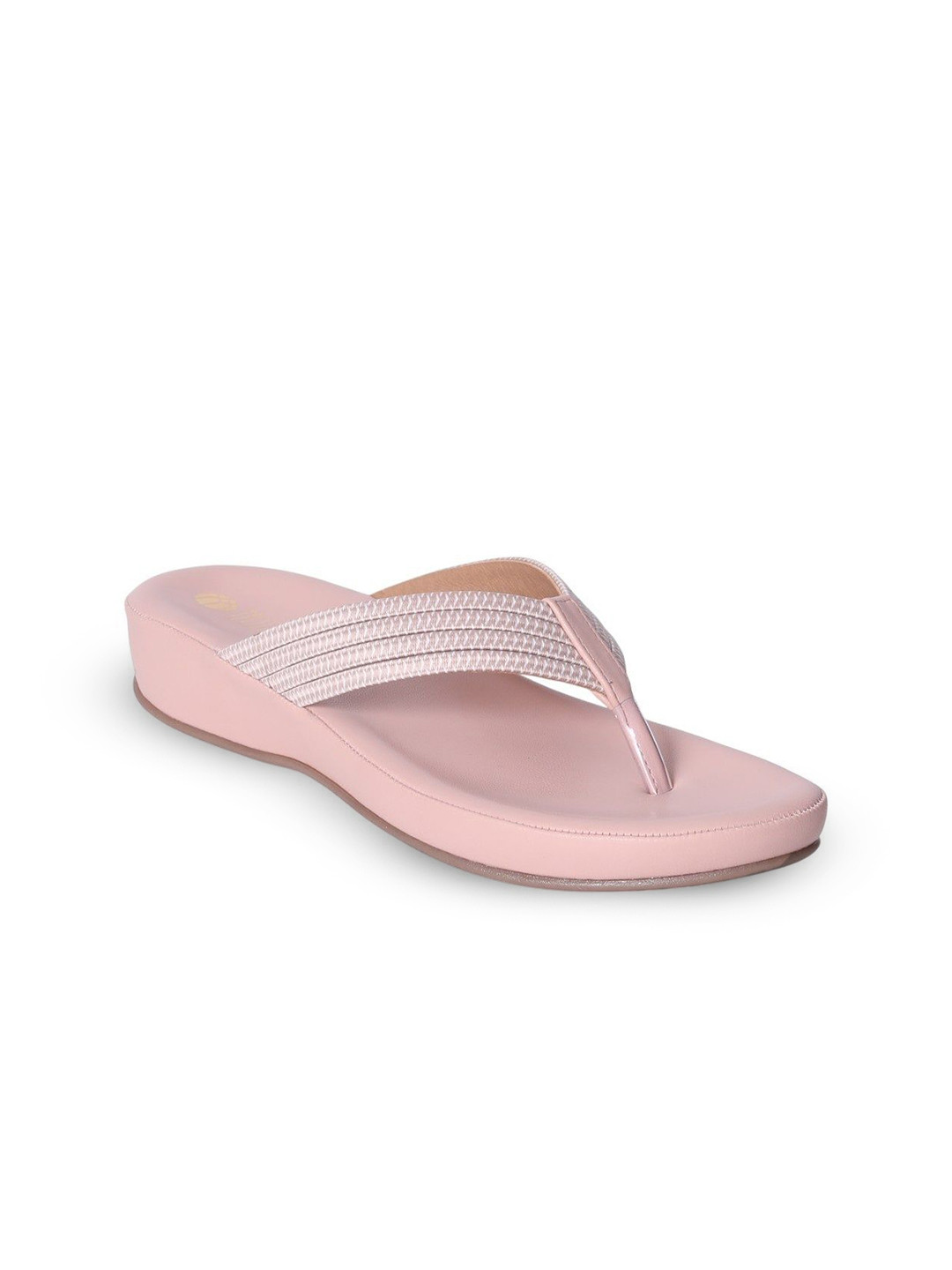 Melonz Women Swirl Pattern Wedge Open Toe Thong Flats