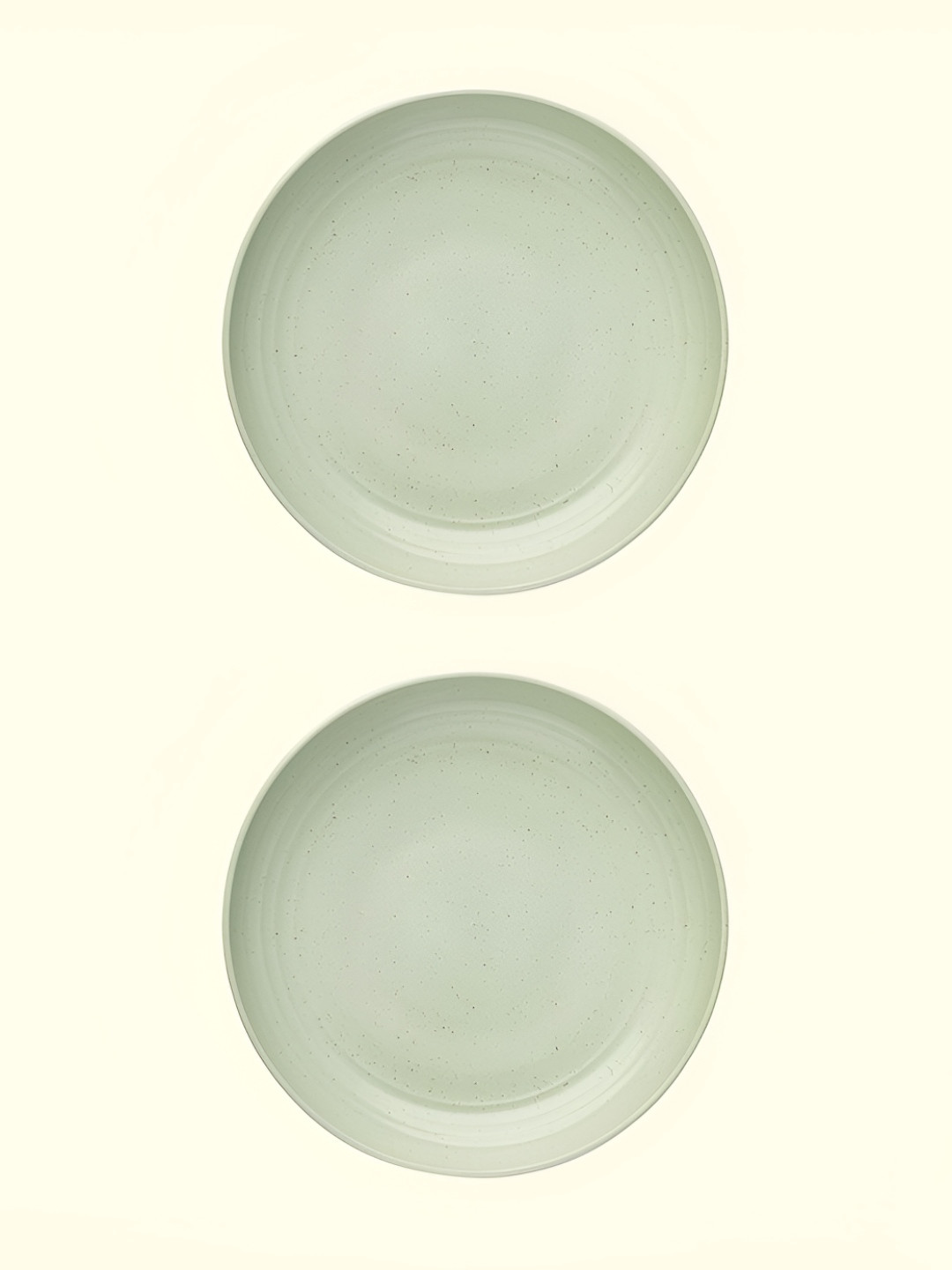 IRIDA NATURALS Green 2 Pieces Wheat Straw Bamboo Fibre Dinner Plates