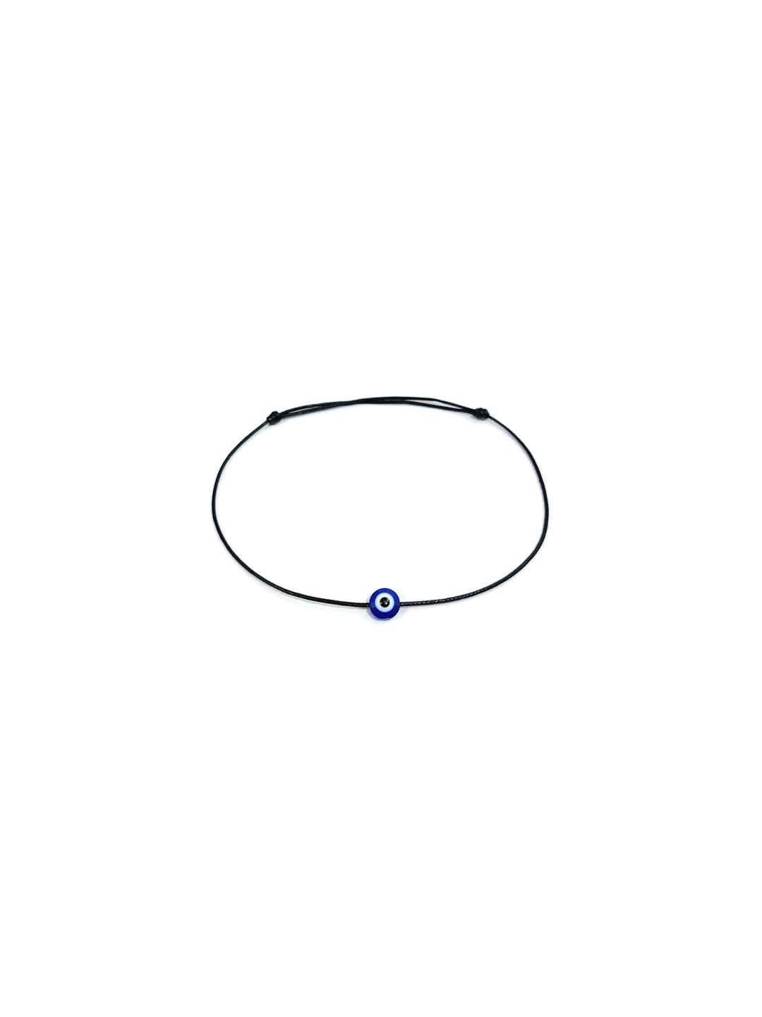 Evil Eye Anklet for Unisex Adult (Black)