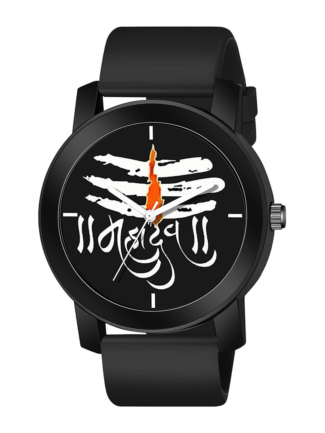 CSAMON Men Printed Dial & Straps Analogue Watch Pado BLK Tilak Mahadev 804 BLK