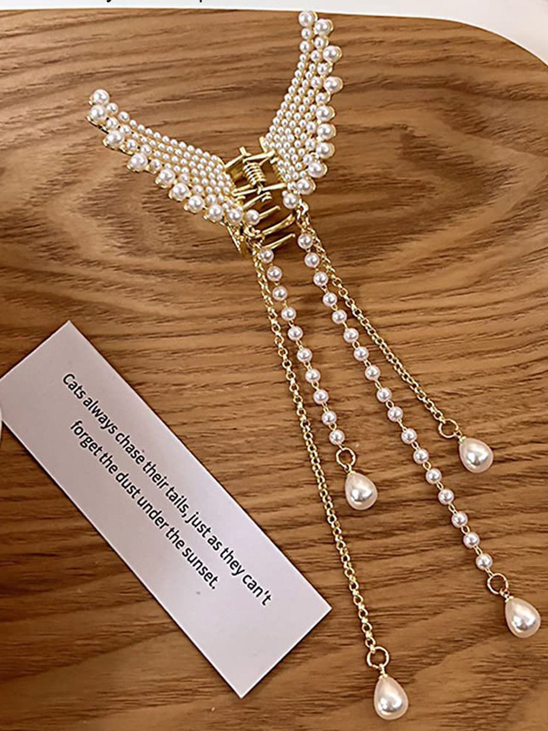 PolluxCraft Women Embellished Metal Claw Clip