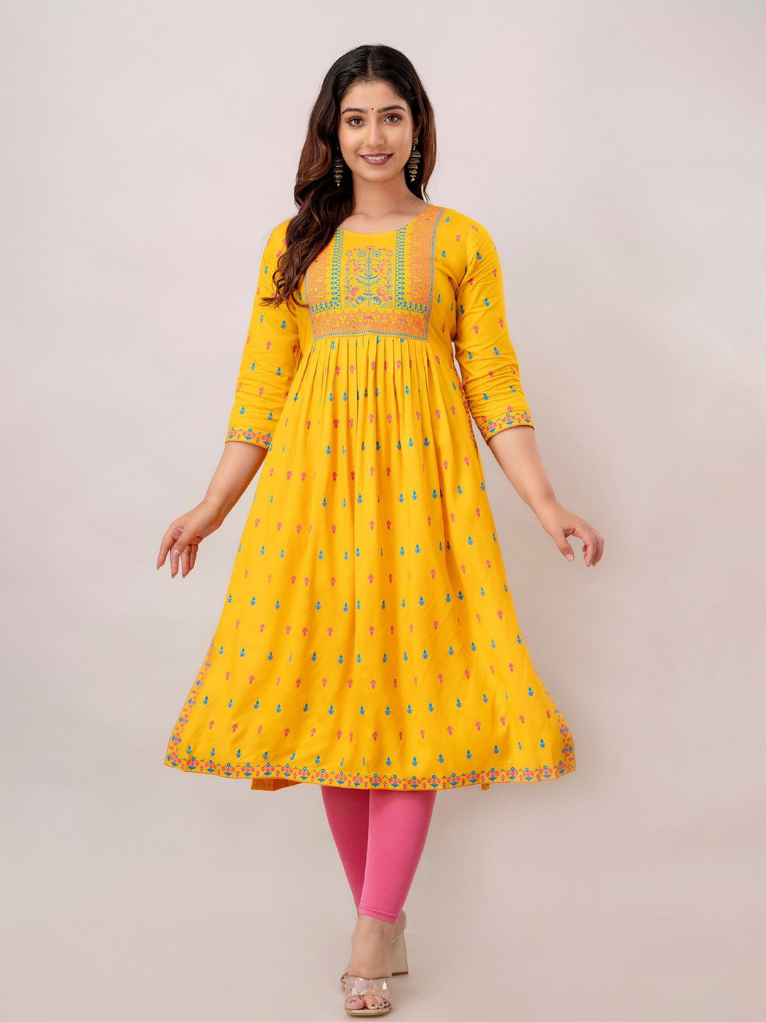 Vnyashri Women Ethnic Motifs Printed Daily A-Line Kurta