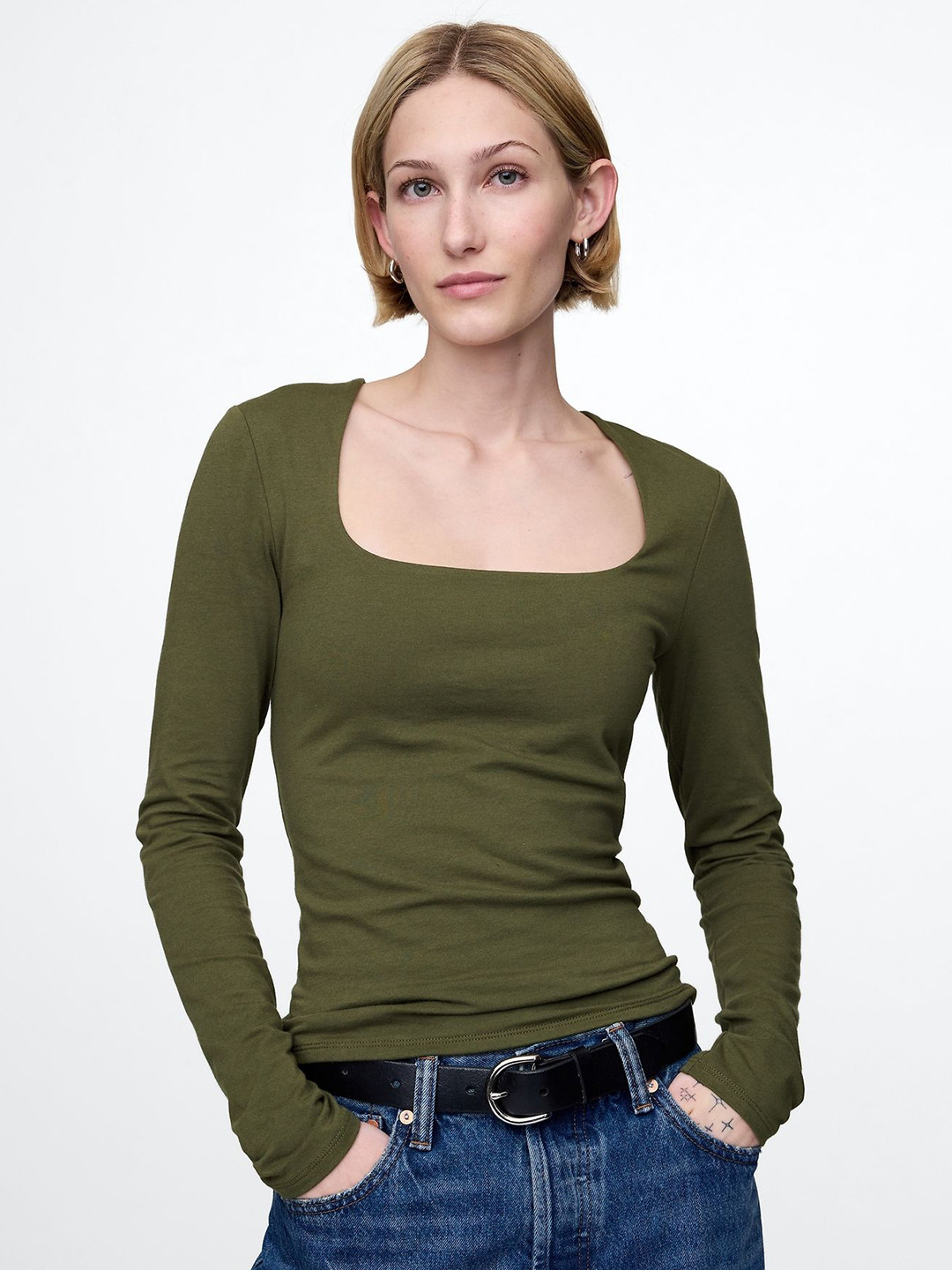 GAP Women Square Neck Top
