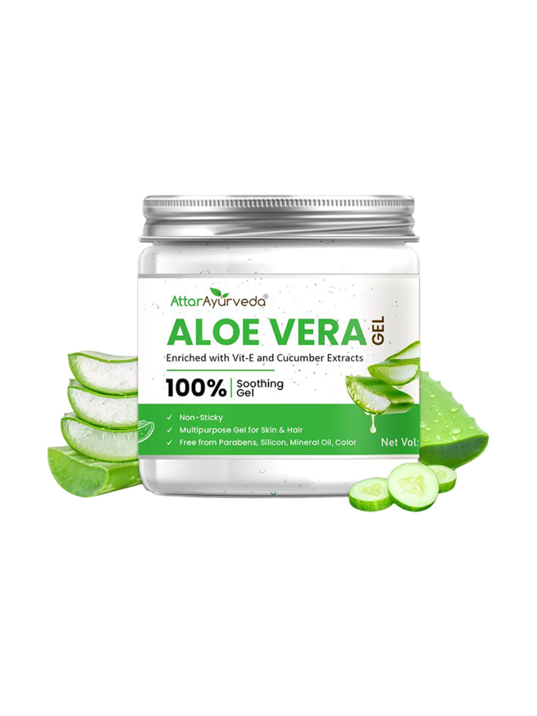 Attar Ayurveda Aloe Vera Gel For Skin & Hair - 200 ml