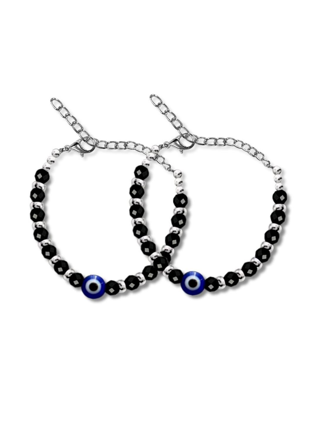 Set Of 2 Evil Eye Kids baby Foot Leg Payal Anklets Bracelet