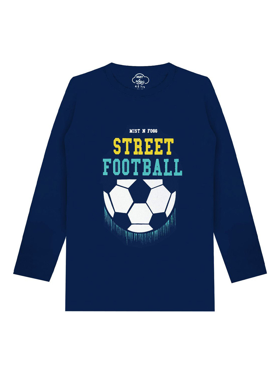 MIST N FOGG Graphic Printed Round Neck Long Sleeves Slim Fit T-shirt