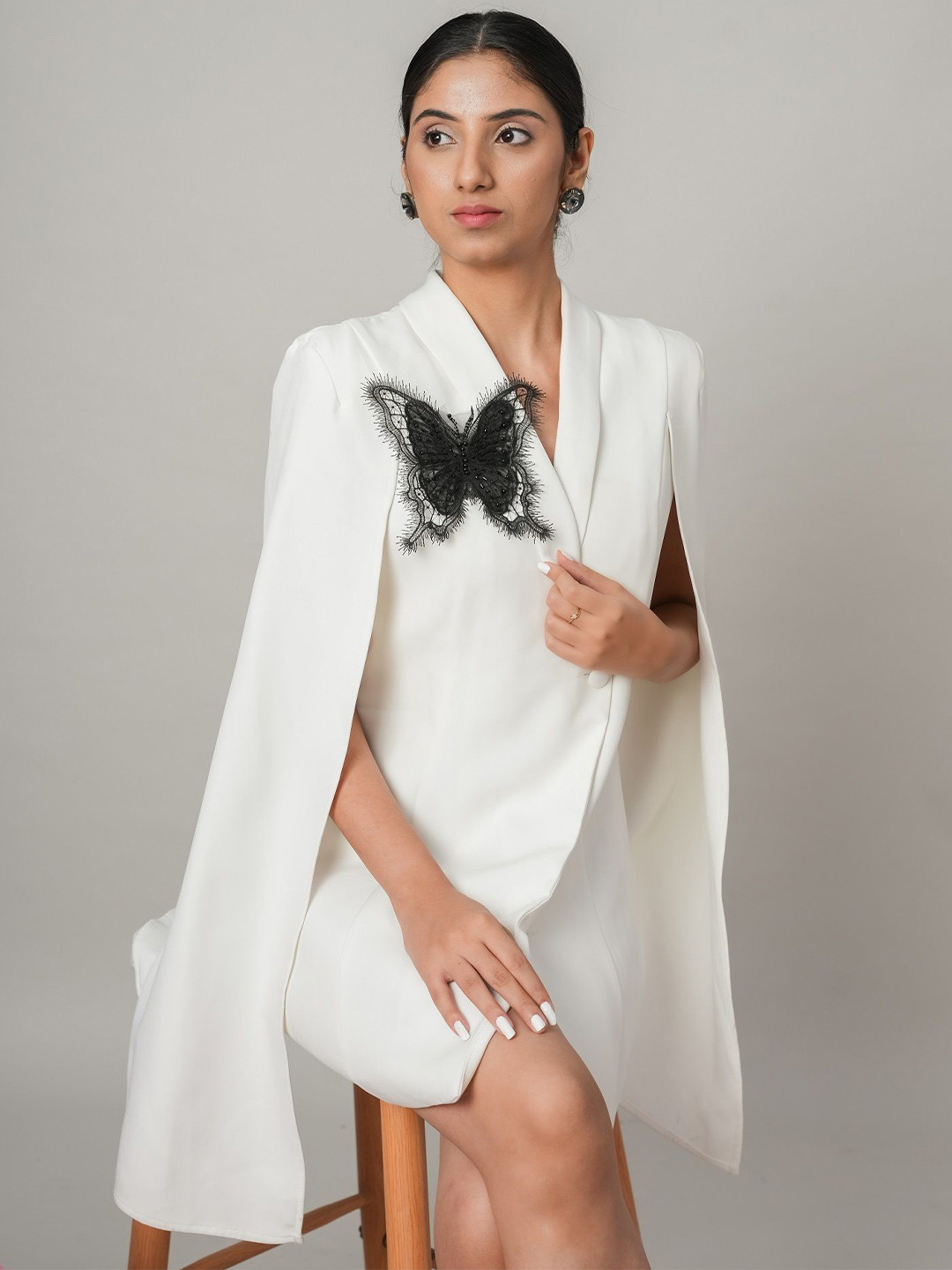 Heart Up My Sleeves Black Butterfly Statement Brooch