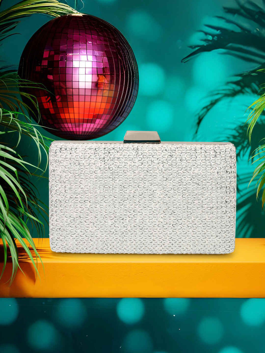 Mochi Embellished Party Box Clutch