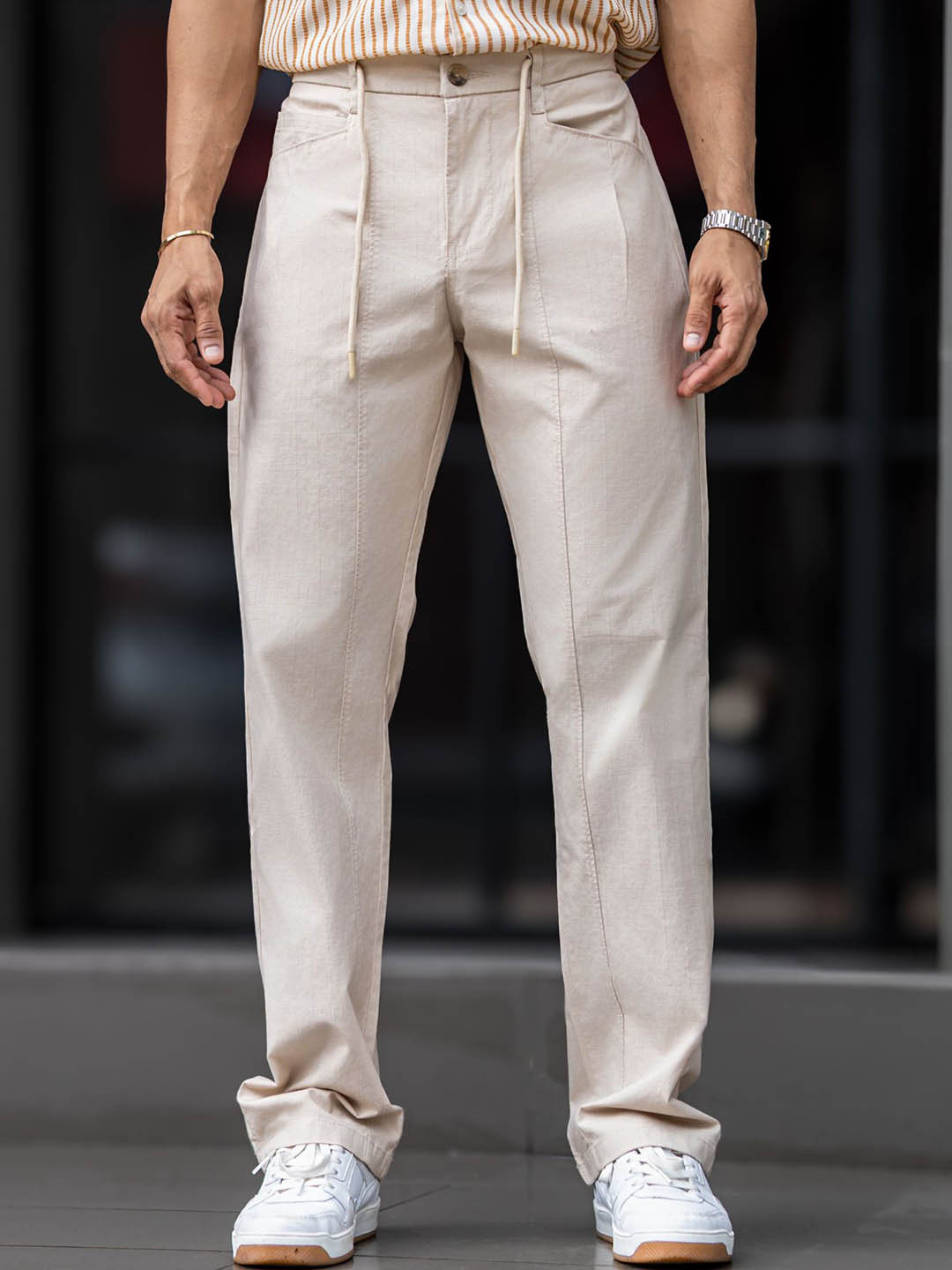 Maniac Men Comfort Tapered Fit Joggers Trousers