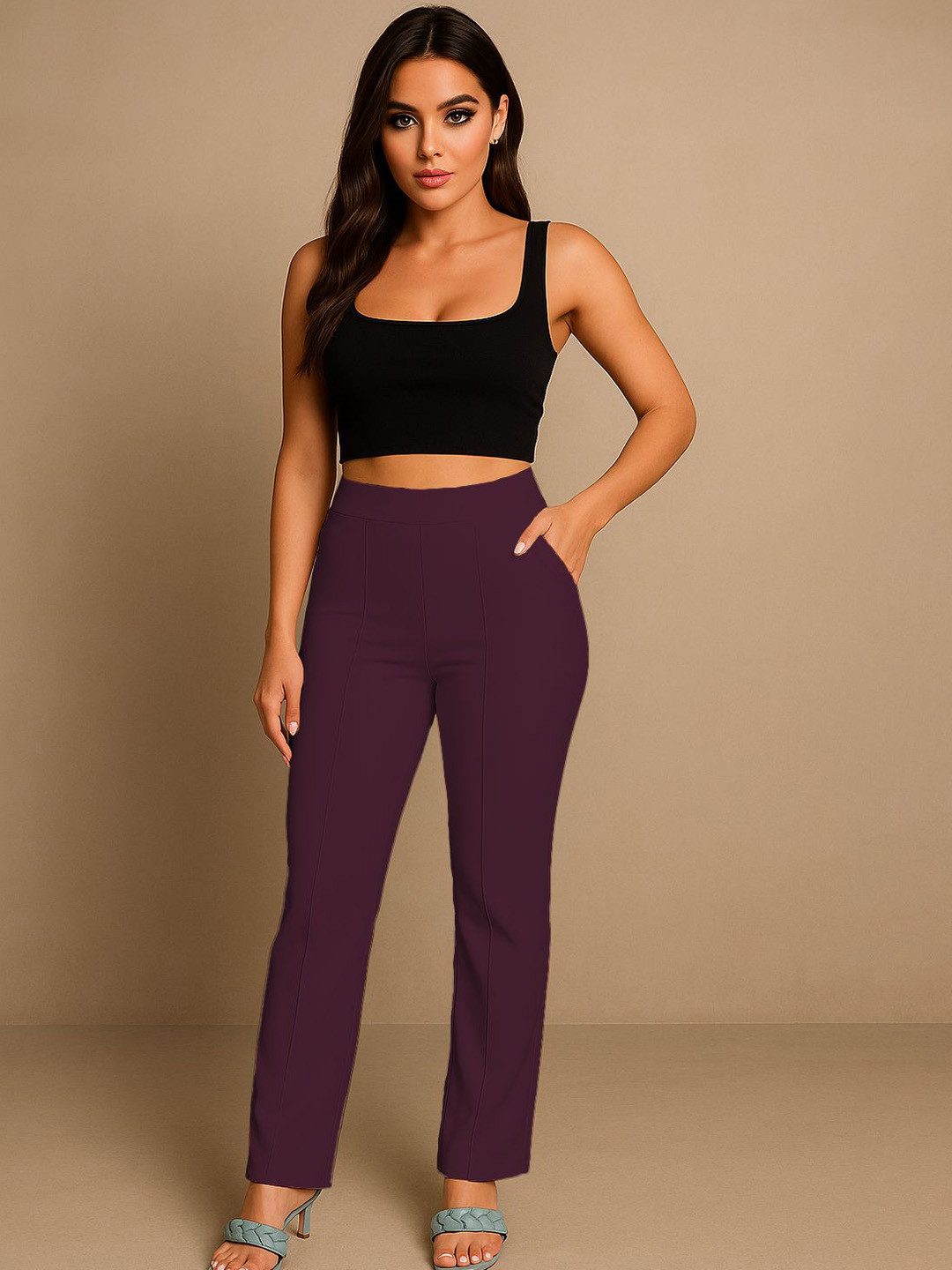 SWADESI STUFF Women Cotton Relaxed Cargos Trousers