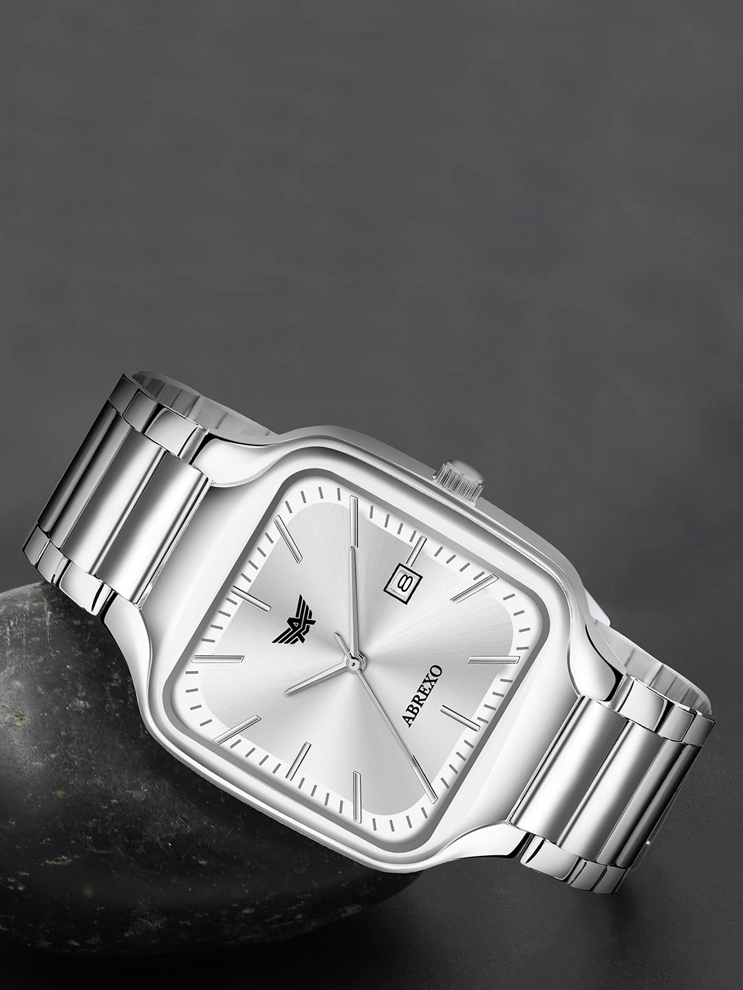 Abrexo Watches That Define Your Time Men Analogue Watches Abx8869-Silver Square Watch