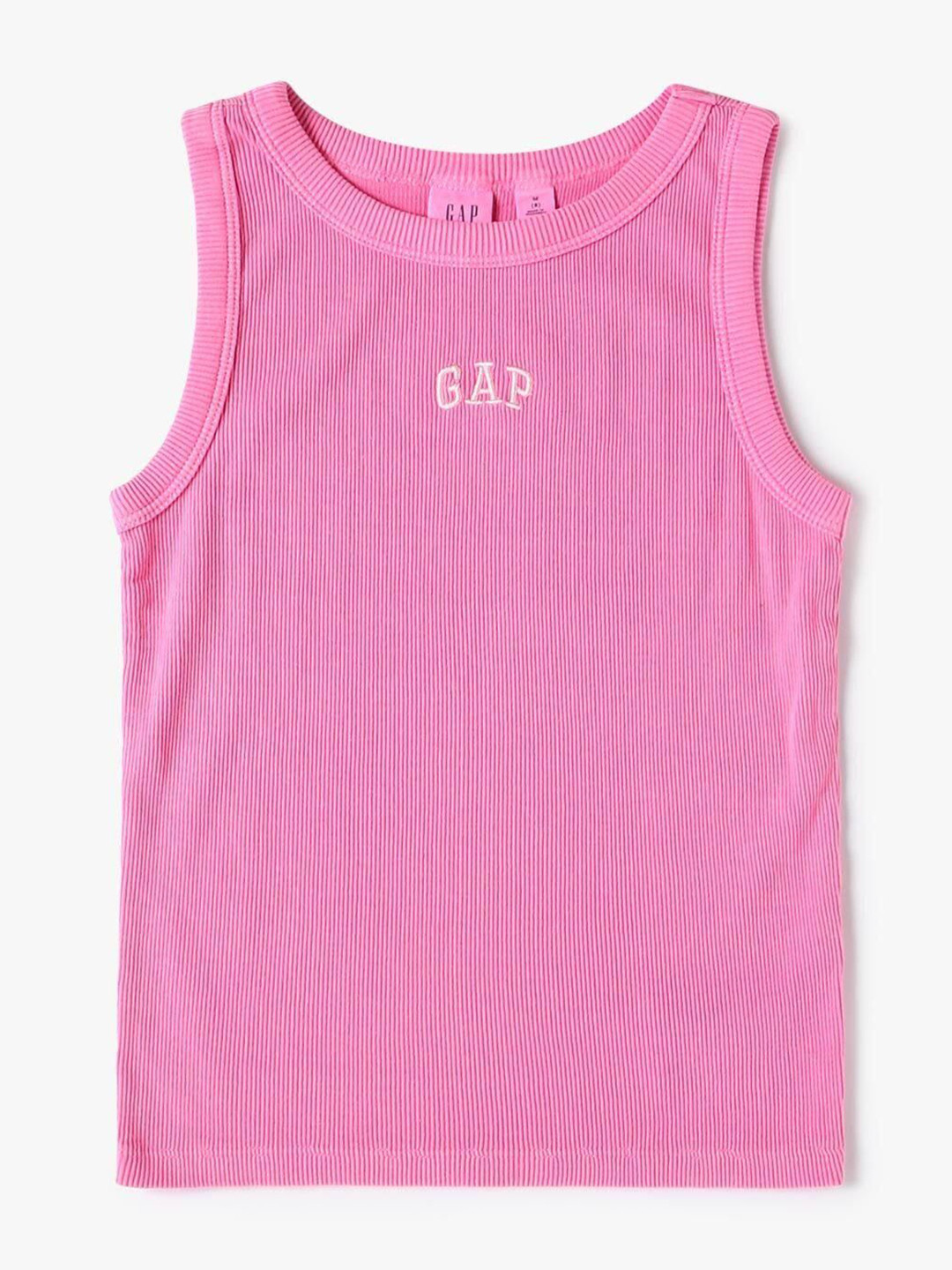 GAP Girls Logo Embroidered Round Neck Tank Top