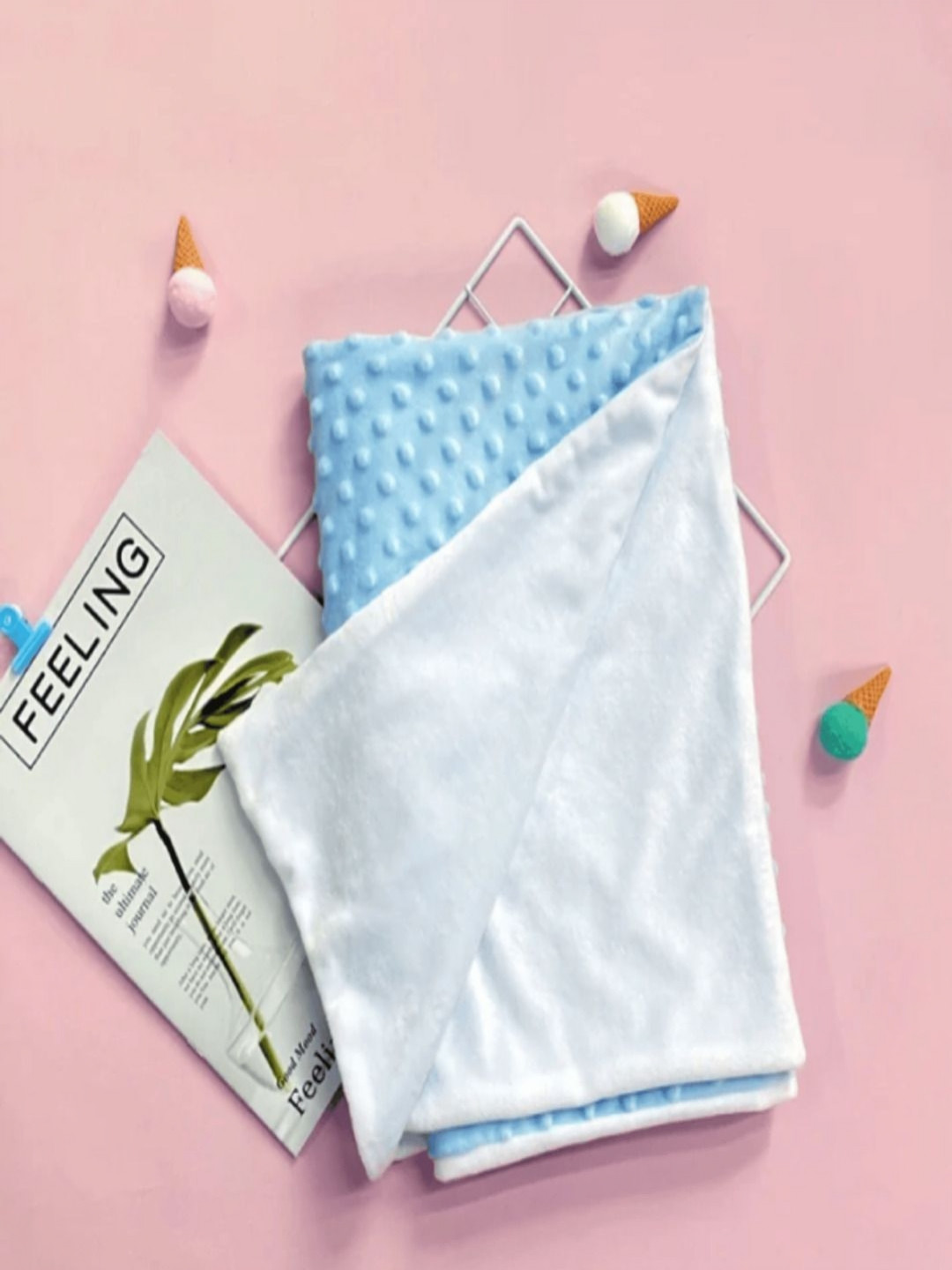 VoiDrop Blue Fleece AC Room 300 GSM Kids Blanket