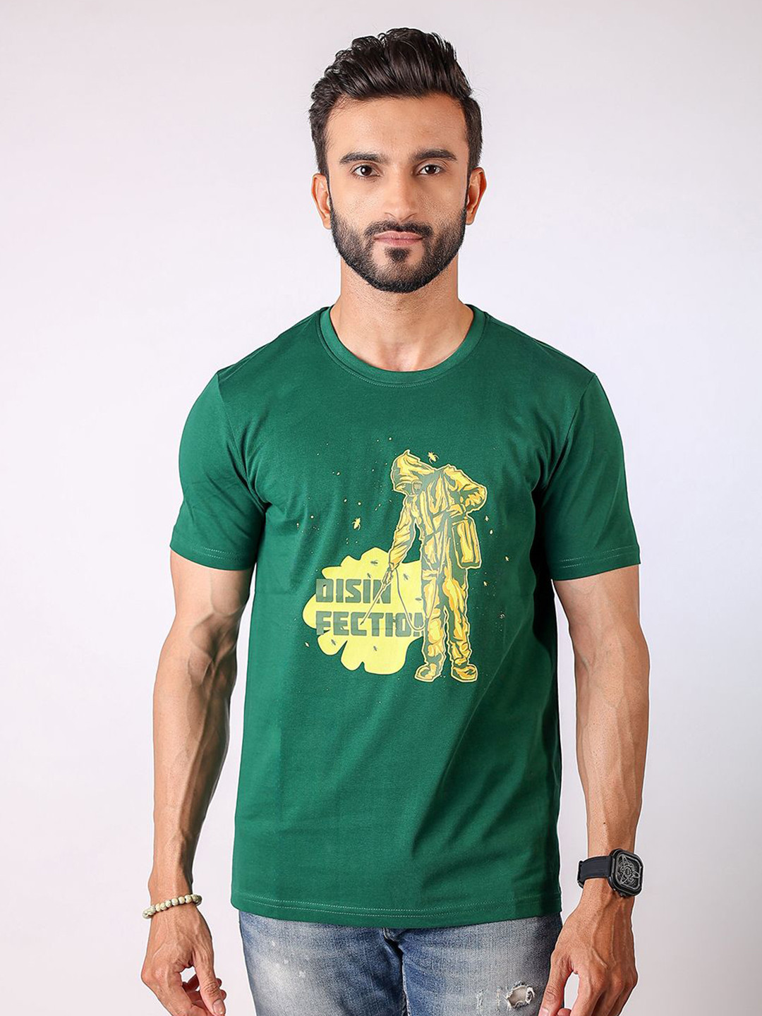 Loopers Men Printed Pockets T-shirt